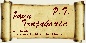 Pava Trnjaković vizit kartica